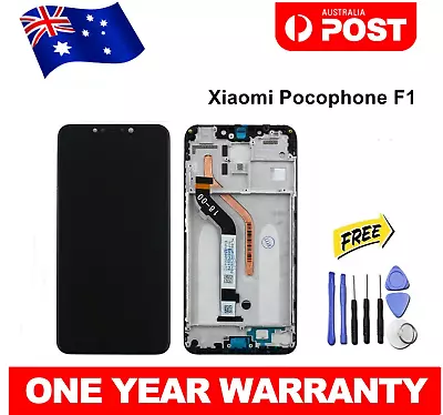 Xiaomi Pocophone F1 LCD Display Touch Screen Digitizer Assembly With FRAME BLACK • $67.50