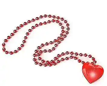 Valentines Day Necklace Decor 1PCS Light Up Valentines Heart Necklace 3D Red  • $9.47