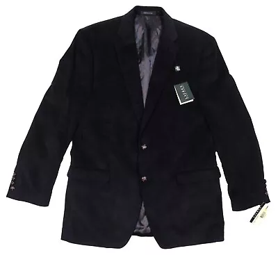 $99 • Buy Ralph Lauren Sport Coat Size 42S Black Corduroy Classic Fit Ultraflex NWT