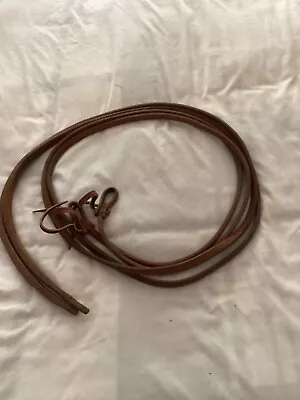 Buckaroo Basic Harness Leather Split Reins 1/2  X 8’ Brown New Without Tags • $44.99