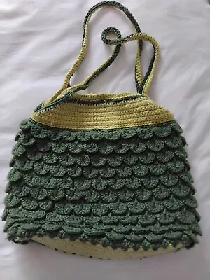 Ollie & Nic Crocheted Green And Yellow Bag • £0.99