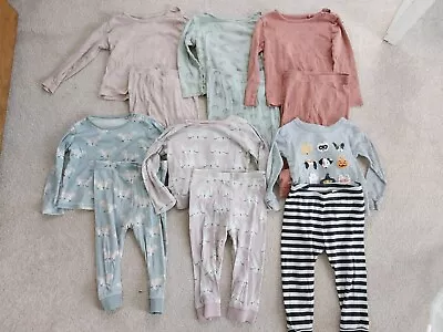 6 Sets Girls 18-24 Months Long Sleeve Top And Trouser Pyjamas • £3