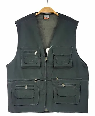 Men's Multi Pocket Workwear Vest Waistcoat Body Warmer Gillet Fisherman Utility  • £12.31