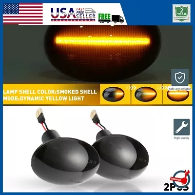 For Mini Cooper R55 R56 R57 R58 R59 LED Side Marker Light Flowing Turn Signal 2X • $14.39