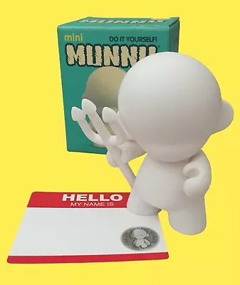 Kidrobot Munny World 4” Mini Munny DIY Vinyl Figure W/ Trident - Open Box • $18