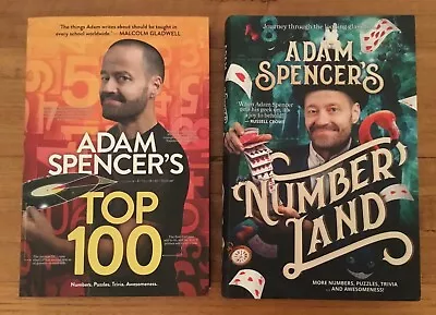 Number Land And Top 100 Softcovers - Puzzles Trivia Numbers  By Adam Spencer. • $25.99