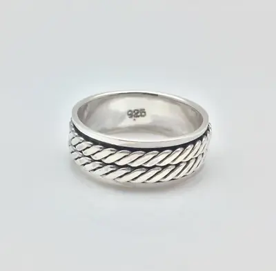 925 Sterling Silver Ring Spinner Ring Handmade Designer Ring 01311 • $11.21