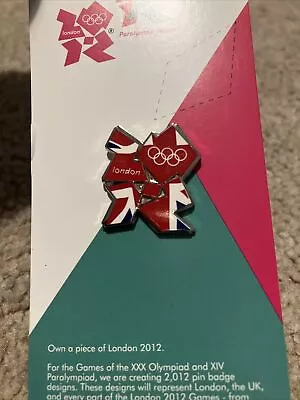 Official London 2012 Union Jack Logo Olympic Games Enamel Trading Pin Badge • £3.99
