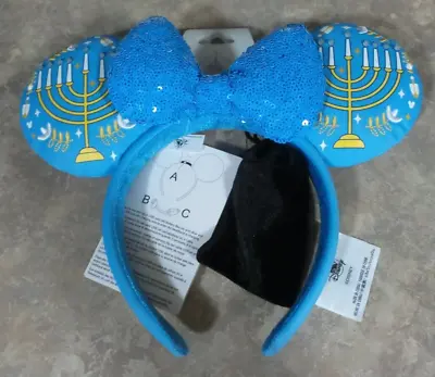 Disney Hanukkah Menorah Holiday Light Up Minnie Mouse Ears Headband USB Charger • $30