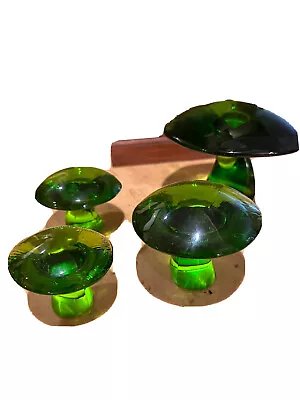 MCM Vintage Viking Avocado Green Mushrooms - 4 Set • $1000