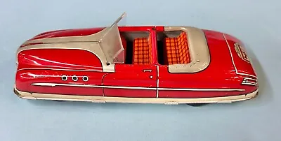 Vintage 11  MARX RED SPEEDSTER Tin Lithographed Car 1949 Era - D-6581 • $120