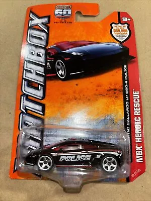 Matchbox 1/64 Scale Diecast MBX Rescue Lambo Gallardo LP Police US Shipping Only • $3.50