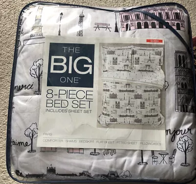 The Big One PARIS 8-Piece Queen Complete Bedding Comforter Set Reversable. • $80