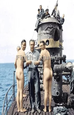 WW2 Picture Photo Sailors Fun On German U-boat Deck 5197 • $5.95