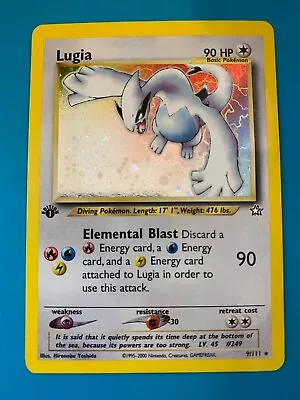 1st Edition Lugia 9/111 Neo Genesis Set Holo Rare Vintage Pokemon Card • $700
