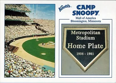 Knott's Camp Snoopy Metropolitan Stadium Bloomington MN Mall Of America Card A72 • $27.99