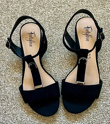 M & S Footglove Black Sandal Size 5 Brand New • £25