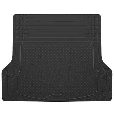 All Weather Heavy Duty Black Rubber Trunk Mats For Cars Fits SUV Van Cargo Liner • $36.99