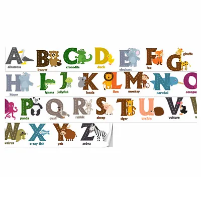 1 Pc Unique Wallpaper Peel And Stick Wall Decal Cartoon Alphabet Wall Decal • £10.83