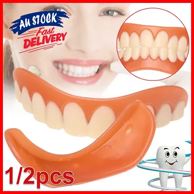 Snap On Bottom/TOP Veneers Veneer Fake Tooth False Teeth Smile Dentures Dental • $9.79