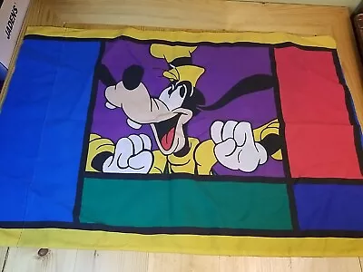 Disney Mickey Mouse & Goofy Colorblock Standard Pillowcase VGUC • $9.99