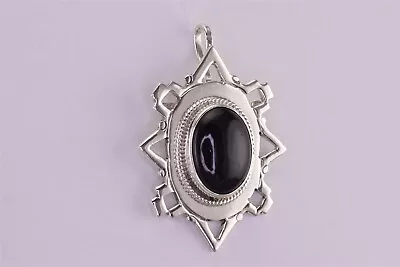$54.50 • Buy Taxco Sterling Silver 39mm X 31mm Black Onyx Aztec Mayan Framed 12g 925 Pendant