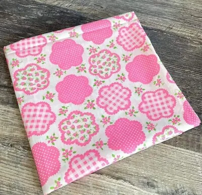 Vintage Neon Strawberries Polka Dots Gingham Floral Cotton Fabric 2yds X 38” • $60