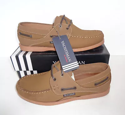 Yachtsman Leather New Ladies Boat Deck Casual Womens Trainers Shoes UK Size 4 • £22.98