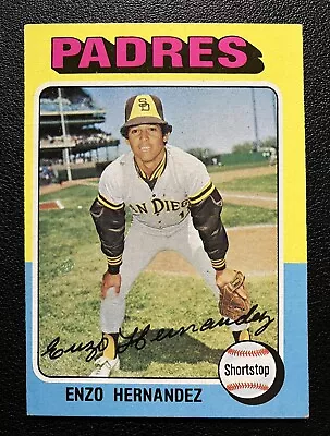 1975 Topps #84 Enzo Hernandez NM-MT No Creases Padres HIGH END SET BREAK • $2.95