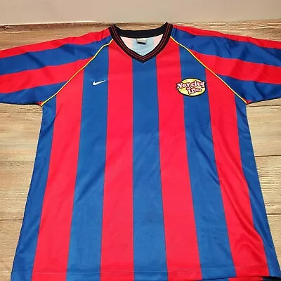 NIKE Barcelona Mens Size XL Striped Soccer Jersey Shirzey Pena • $16