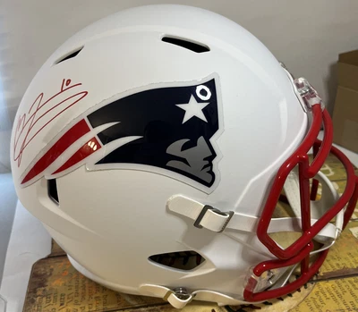 $90 • Buy Mac Jones Autographed Full Size Speed Replica Helmet Beckett Certified