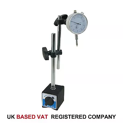 £19.99 • Buy Dial Indicator Test DTI Gauge 0-10mm With Double Pole Magnetic Base 40111963
