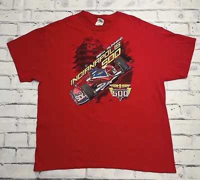 Indianapolis 500 Shirt Adult XL Red 98th Running Indy 500 Car Racing 2014 • $16.91