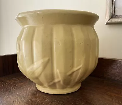 Nelson McCoy Jardiniere Planter – Vintage 1930's – Cream Yellow Matte Glaze • $89.99