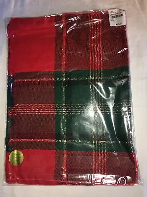 NEW Vintage VERA CHRISTMAS PLAID RED TABLE RUNNER ** More HOT ITEMS Frm 99c!  RL • $19.85