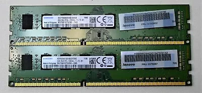 16 GB (2x8GB) DDR3 PC3-12800U 1600 MHZ NON ECC  240 PIN Computer PC RAM Memory • £23.99