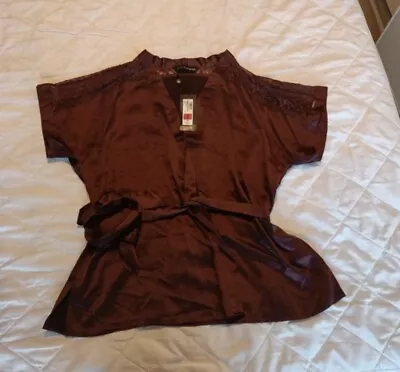 £22 • Buy BNWT Rosie For Autograph M And S Dark Oak Satin Pyjama Set