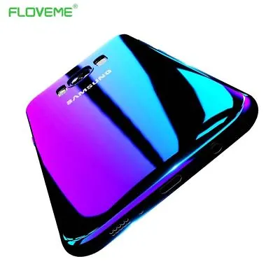 Lovely Gradient Blue-Ray Light Samsung Galaxy S7 Edge Cover Clear Case S8 Plus • £5.99