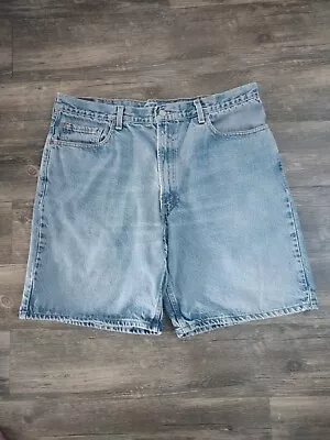 Mens Levi's 550 Jean Shorts 38W Relaxed Fit Blue 5 Pockets Zipper Levi Strauss • $9.99