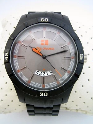 £29.99 • Buy Hugo Boss Orange Watch Mens 1512524 Black Resin Bracelet Grey Dial Genuine