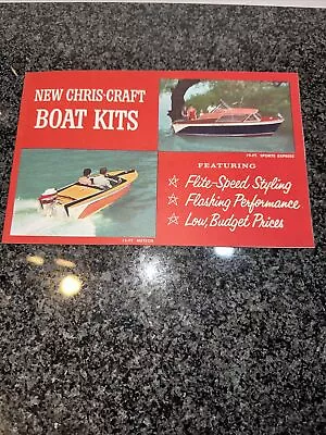 ORIGINAL VINTAGE CHRIS CRAFT BOAT Algonac MICH Boat Kit Brochure 1950s Runabout • $49