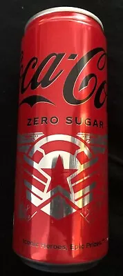 Coca-Cola Zero Sugar Marvel Captain America 2023 Collectible Can Unopened • £14.49