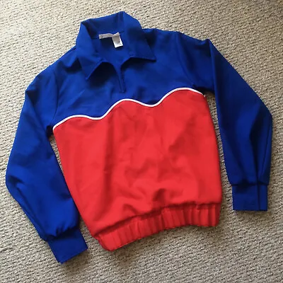 VTG Band Shoppe Mens L MARCHING UNIFORM SHIRT School Blue Red Costume Movie Prop • $16.99