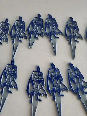 Vintage 1992 Plastic Standing Batman Cupcake Toppers Lot Of 19 DC Comics • $13