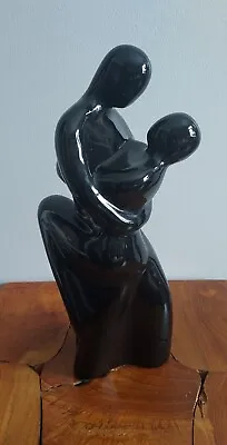 Vintage Royal Haeger Black Dancing Couple Sculpture Ceramic Art Pottery 15  Tall • $70