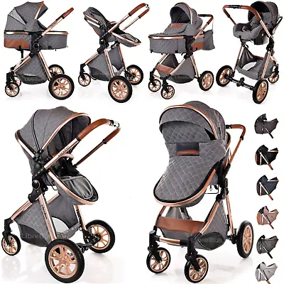 Baby Pushchair With Car Seat Buggy Compact Baby Travel System Car Seat Stroller • £198.99