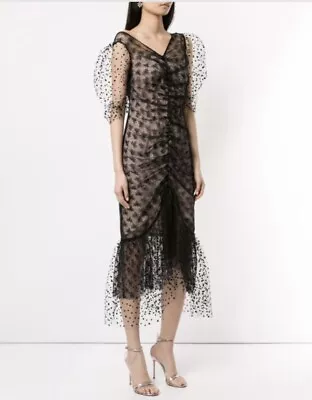 $80 • Buy Alice McCall Found You Midi Black Formal Party Cocktail Dress Size 4 Fits 8