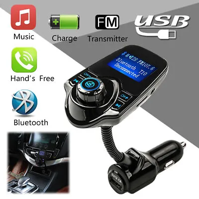 Wireless Bluetooth Car Kit Handsfree LCD Modulator FM Transmitter USB MP3 Player • £8.18