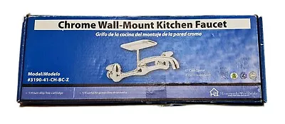 NEW In Box HOMEWERKS Chrome Wall Mount Kitchen Faucet Model# 3190-41-CH-BC-Z • $49.99