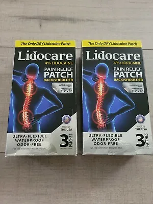 $17.99 • Buy Blue Emu Lidocare Pain Relief Patch For Back And Shoulder 3 Count Each,Pack Of 2